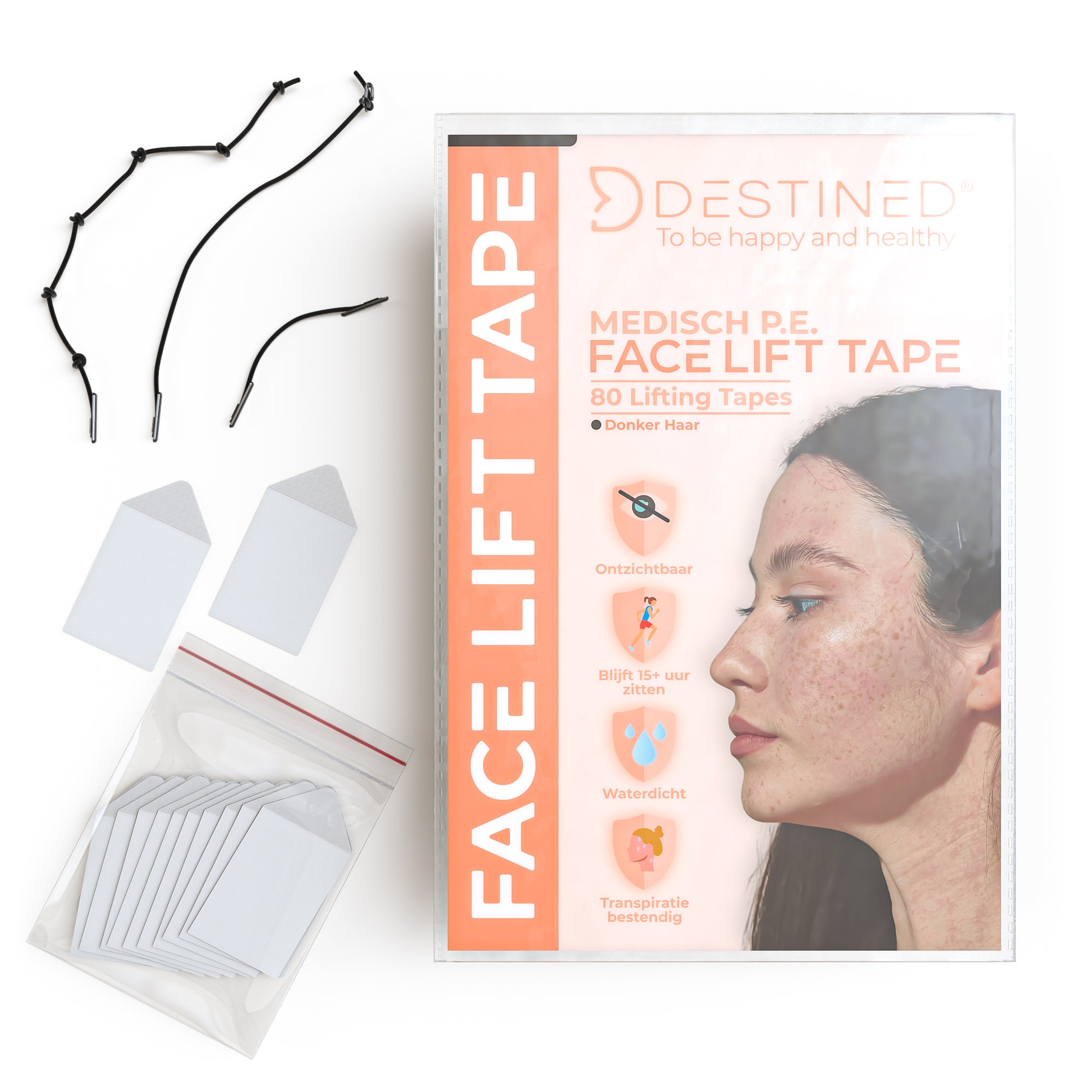 Facelift Tape Donker haar (Rechthoekig)