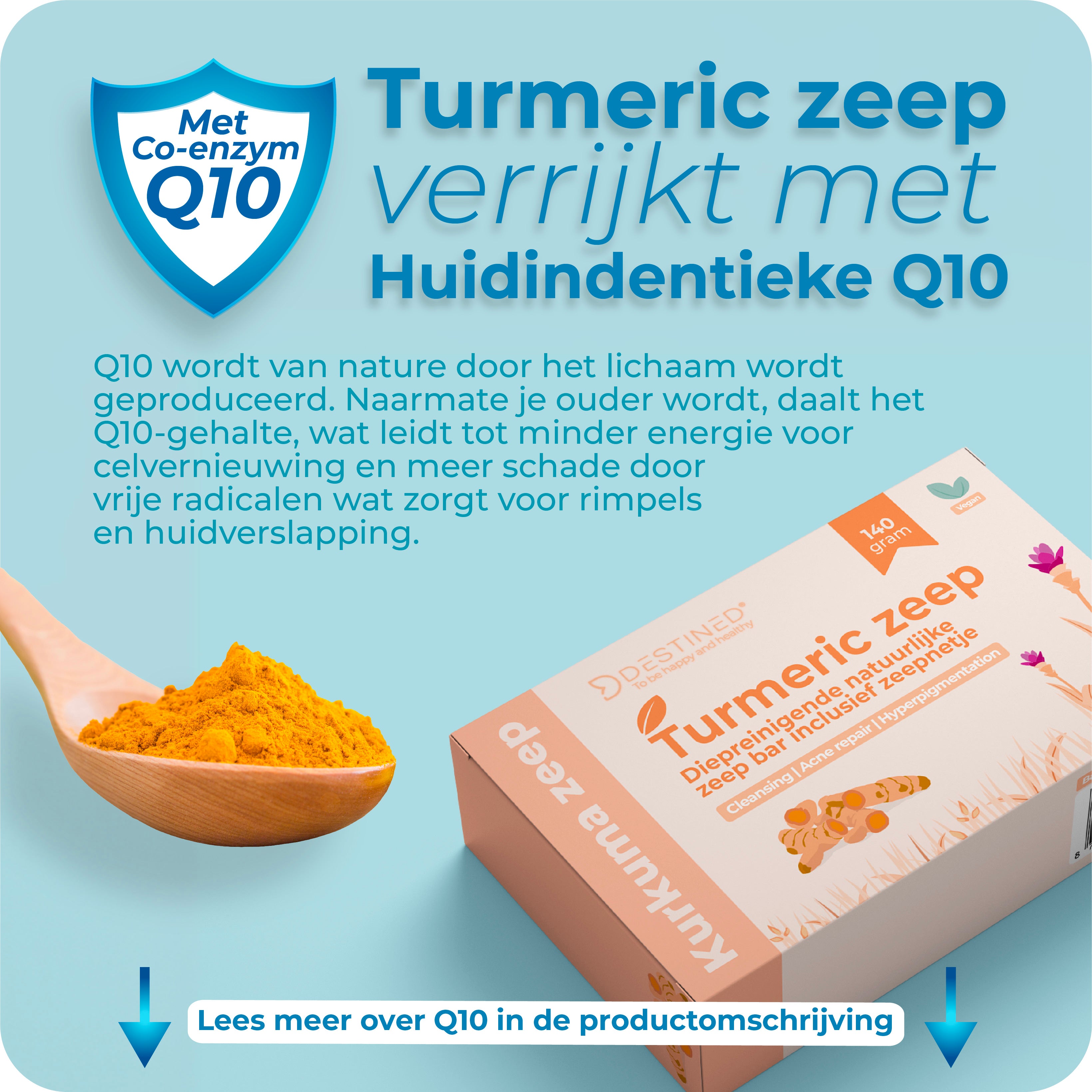 Q10 Kurkuma zeep | Collageen Booster Bar