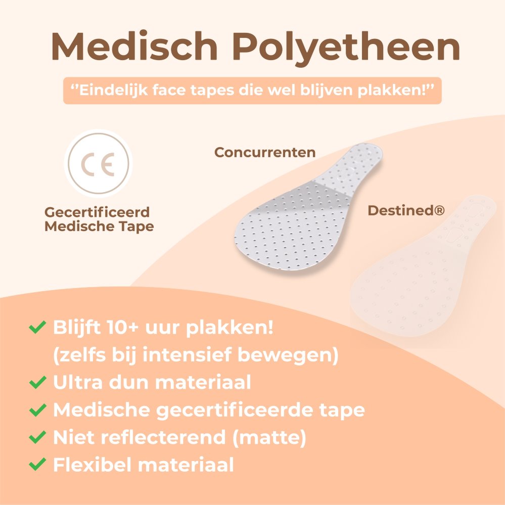 Facelift Tape Licht haar (Rechthoekig)