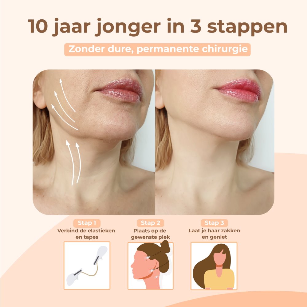 Facelift Tape Donker haar (Rechthoekig)