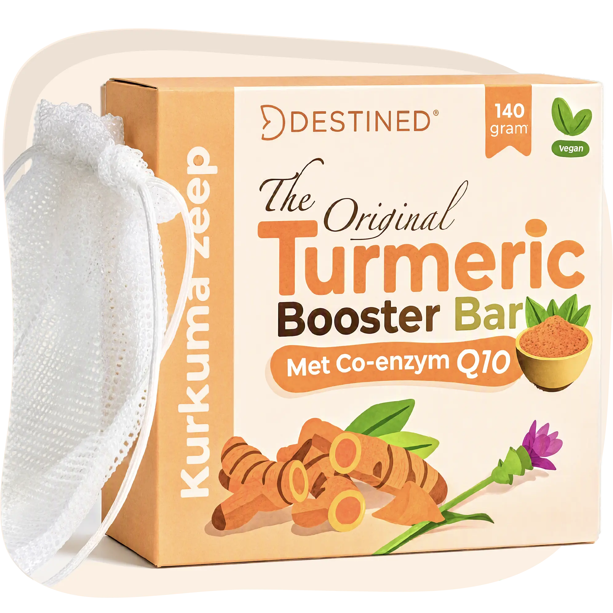 Q10 Kurkuma zeep | Collageen Booster Bar