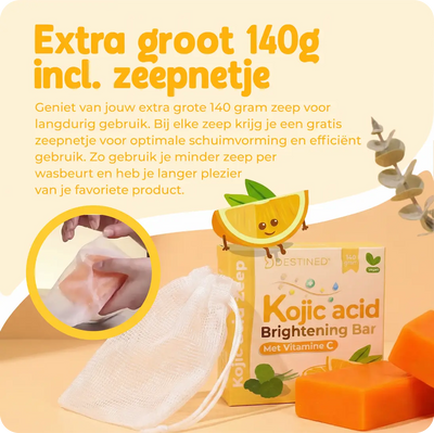 Kojic Acid zeep | Vitamine C Brightening Bar